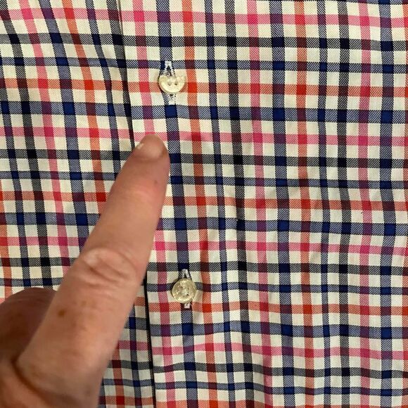 Peter Millar Plaid Button Down Shirt 100% Cotton XXL - Picture 5 of 5